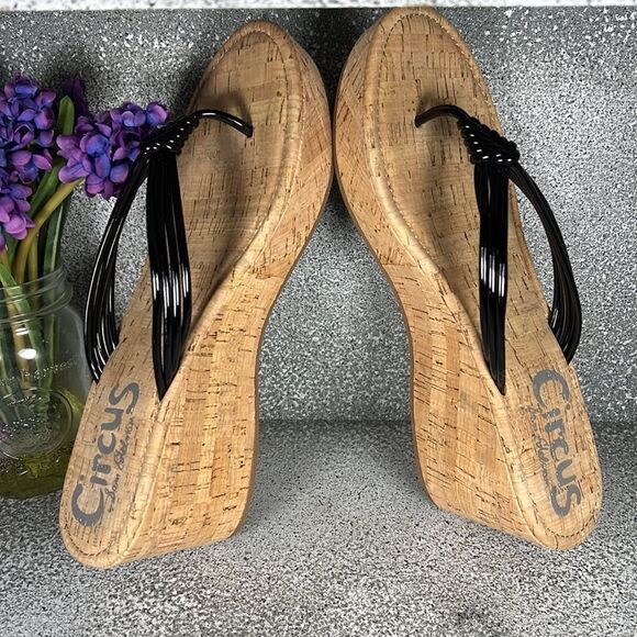 Circus By Sam Edelman Wedge Sandals Flip Flops Shoes Size 10 - Picture 6 of 9